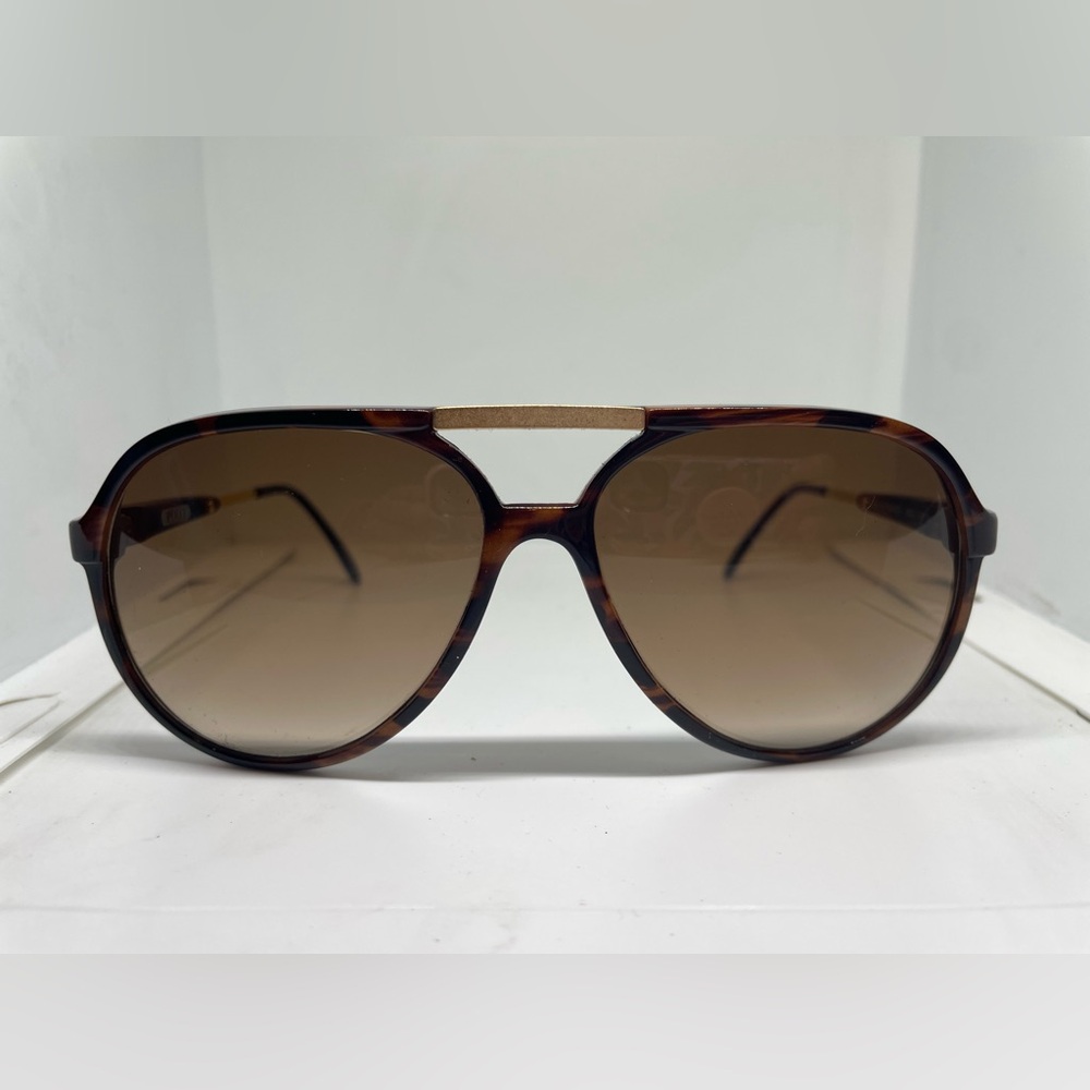Vintage Emilio Pucci Aviator Style Sunglasses - Brown & Gold